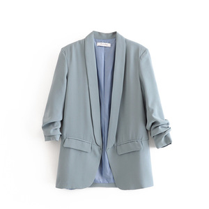 Vestito Casual da donna con drappo multicolore autunno nuovo <span class=keywords><strong>Blazer</strong></span> modello solido cappotto Versatile e popolare - Product Image 5