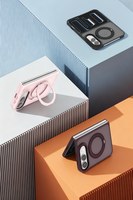 Support de téléphone rotatif à 360° pour iPhone Duo avec anneau magnétique intégré, support de bureau mains libres pour visionnage multimédia, étui pour lunettes Duo