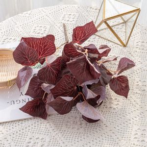 Planta Artificial de Hojas de Magnolia Roja CallaFloral, Rama Individual, Decoración para Bodas y Hogar, Estilo INS, Comercio Transfronterizo - Product Image 3