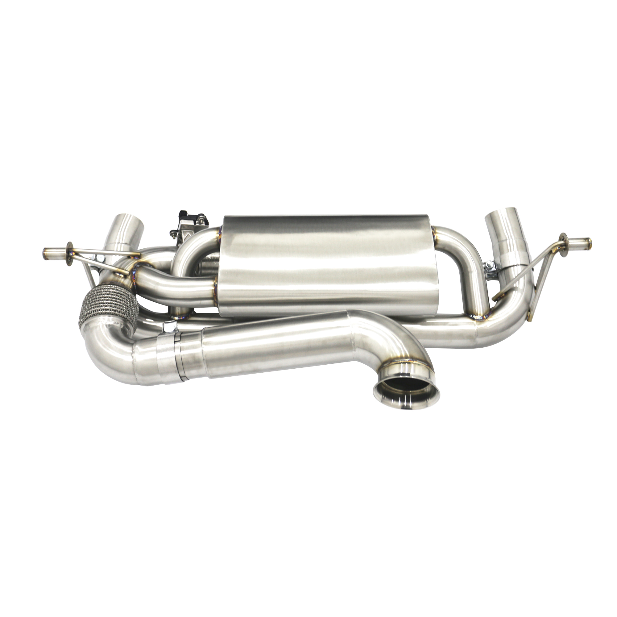 VantaFlow Mirror-polished Double Outlet Tips With Valve to Control The Car Exhaust Pipe for Lotus Emira 2.0T 2021+ T304 Catback Muffler