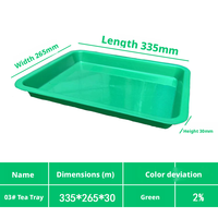 Bandeja Plana de Plástico PP de Grado Alimenticio, No Tóxica e Inodora, Rectangular, de Baja Altura, para Almacenamiento y Clasificación en Almacenes