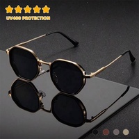 Lunettes de soleil TK Fashion Trends OEM Private Label, style vintage, pour hommes et femmes, monture carrée en métal rétro, protection UV400.