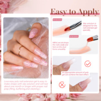 Gel Ekstensi Kuku Poly Gel Bebas Hema Private Label Soak Off, Cepat Membentuk, Fleksibilitas Tinggi, Gel Akrilik untuk Grosir