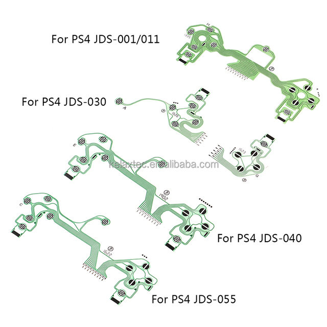 JDS-001/030/040/050 Replacement Buttons Ribbon Circuit Board for PS4 Controller Conductive Film for PS4 Slim Flex Cable