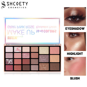 Palette Ombretti Multicolore, Blush e Illuminante Tutto-in-Uno, Polvere Caramello, Tonalità Terra Marrone, Cosmetici e Trucchi - Product Image 1