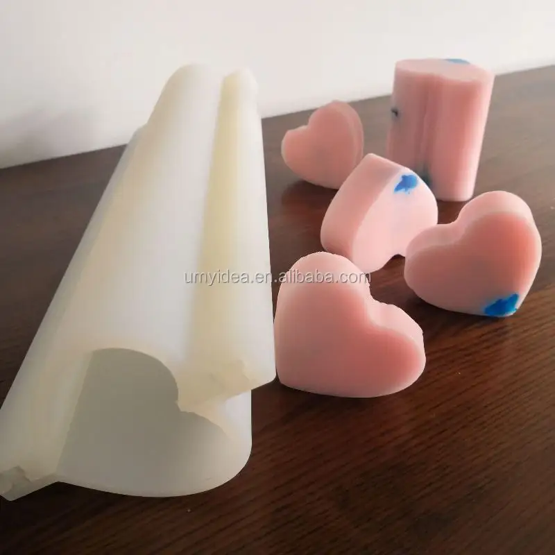 2019 NEW Hot 900ML Large BIG HEART Shape Columnar Column Silicone Tube Mold Soap