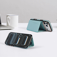 Étui de téléphone pour iPhone 17 de luxe personnalisé en cuir PU magnétique avec support portefeuille pliable magnétique détachable pour cartes