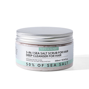 Nhãn Hiệu Riêng Tự Nhiên 3 Trong 1 Muối Biển Làm Sạch sâu Da Đầu Chà Hữu Cơ Bạc Hà Loại Bỏ Dầu Làm Mới Tóc Dầu Gội Đầu - Product Image 4