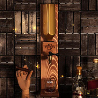 Distributeur de boissons mural en bois de luxe, créateur de cocktails, bar à domicile, meuble de rangement pour vin, bois massif