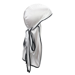 <span class=keywords><strong>Durag</strong></span> en polyester imitation soie à bords satinés, style hip-hop pirate, à longue queue, élastique, soyeux, protection solaire, best-seller transfrontalier - Product Image 5