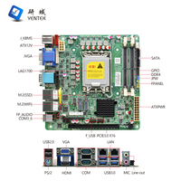 Carte mère de bureau embarquée Intel LGA1700 12e 13e 14e génération 2 LAN 6 DB9 RS232 COM Win10 11 Linux Mini ITX Carte mère industrielle