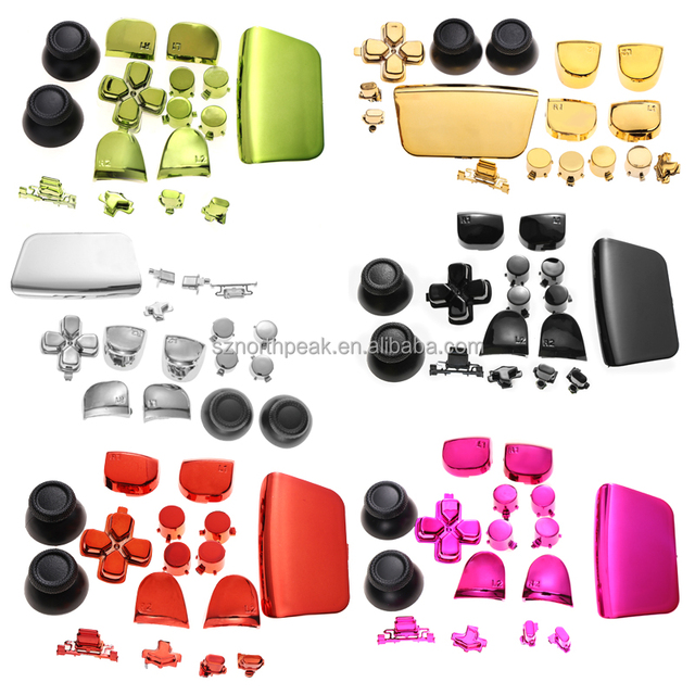 Full Sets Gaming Replacement Buttons for PS5 V1 Buttons Electroplated Controller Buttons Touch Pads