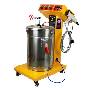 CE approved Powder coating Machine with oven and booth and powder gun for wheels repair coating machine