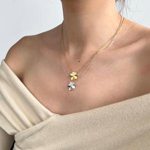 Set di Gioielli di Lusso per Donna, Anello e <span class=keywords><strong>Collana</strong></span> in Argento Sterling S925 <span class=keywords><strong>con</strong></span> Quadrifoglio, Gioielli Boutique per Fidanzamento e Matrimonio - Product Image 2