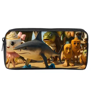 Italiaanse Brainrot Print Enkellaags stoffen etui Jongen/meisjes Beste cadeaus 3D Cartoon Schoolbenodigdheden Kinderen - Product Image 1