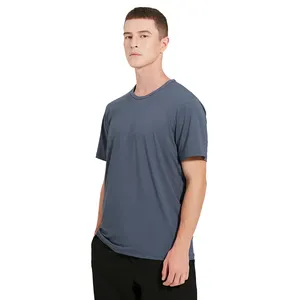 लुलु उच्च गुणवत्ता गर्मियों मौलिक कपास पॉलिएस्टर स्पैन्डेक्स लघु आस्तीन पुरुषों टी शर्ट