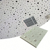 Plafond suspendu acoustique décoratif en plaque de plâtre perforée carrée avec panneaux acoustiques NRC 0,85 pour hôpitaux et écoles
