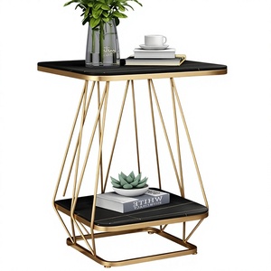 Customized Marble Top Stainless Steel <b>Adjustable</b> <b>Height</b> Traditional Design Coffee <b>Table</b> Porch Entryway High Quality - Product Image 1