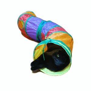 Produttore all'ingrosso arcobaleno a forma di S <span class=keywords><strong>Tunnel</strong></span> del gatto giocattoli piegare <span class=keywords><strong>Tunnel</strong></span> per animali domestici interattivo di passaggio del gatto giocattoli per il cucciolo di coniglio del gattino - Product Image 4