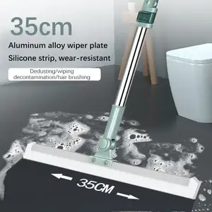 Raspador de suelo Dispositivo de agua Limpiador de suelo de silicona Hogar Baño Limpiador de cristal Escoba mágica Barrido de pelo Barrido de agua