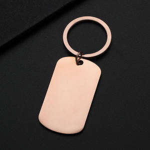 Gantungan kunci khusus tanda Laser kosong bentuk Tag anjing gaya baru untuk hadiah liburan - Product Image 4