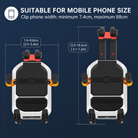 Support de téléphone portable antichoc pour moto et scooter, fixation miroir anti-UV