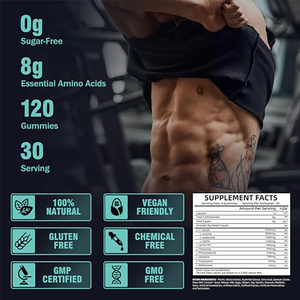 Gomitas OEM EAA, 120 Unidades, Aminoácidos <span class=keywords><strong>Esenciales</strong></span>, Contienen Suplementos BCAA, Sin GMO, Sin Gluten, Suplementos Deportivos Pre-Entrenamiento - Product Image 3