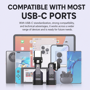 SIKAI 240W 540 °   Adaptateur USB-C rotatif à 360° °   Swivel 180 °   Connecteur <span class=keywords><strong>de</strong></span> charge rapide Type-C Fold PD pour ordinateur portable, tablette et <span class=keywords><strong>téléphone</strong></span> <span class=keywords><strong>de</strong></span> jeu - Product Image 3