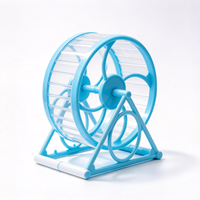 Roue de course silencieuse en plastique pour hamster, support écologique anti-pincement pour pattes, pour petits animaux de compagnie (Golden Bears)