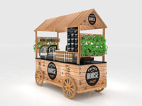 Conception mobile de chariots de vente de nourriture de bonne qualité pour le chariot de maïs avec la cabine de cupcake de poignée de chariot étal de pain