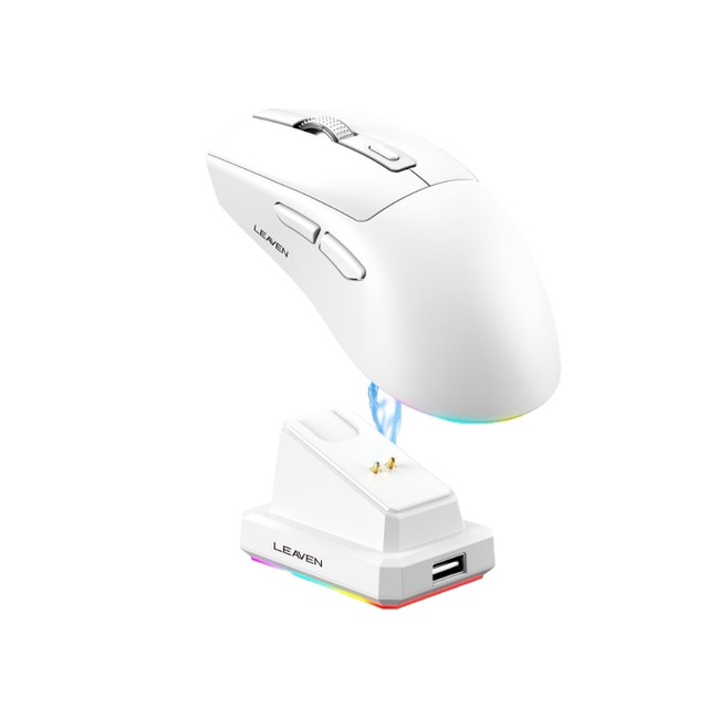 Bluetooth 2.4g Wireless Dual-mode Mouse Lightweight Office Mouse with RGB Base Charging Dock