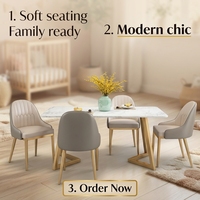 Table à manger en marbre de luxe moderne de haute qualité pour petits appartements et hôtels, ensemble de salle à manger 4 personnes avec chaises en fer