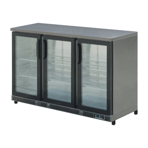 Enfriador de Botellas de Doble Puerta para Barra de Cócteles, de Acero Inoxidable, Color Negro, Enfriador de Botellas de Cerveza y <span class=keywords><strong>Coca</strong></span>-<span class=keywords><strong>Cola</strong></span> para Mostrador - Product Image 2