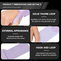 Sangles de poignet pour la musculation MKAS Purple, ceinture de musculation, coussin pour barre, sangles de cheville, genouillères, bandes de résistance en latex, bandages de poignet