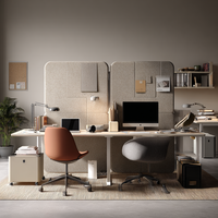 Deco Sound Ses Yalıtımlı Bölme 3D Model Tasarım Ofis Daire Modern Masa Bölmesi Akustik Baffle