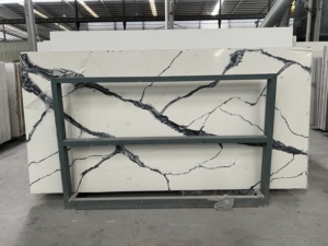 Trắng Panda Prefab Thạch Anh Countertop Cho Nhà Bếp Nhân Tạo Thạch Anh Nhà Bếp Countertop Thạch Anh - Product Image 4