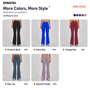 Brushed Flared Yoga Pants High Waisted Tummy Control Bootcut Workout <strong>Leggings</strong> Slim Fit Women's Fitness Trousers Full Length - Product Image 5