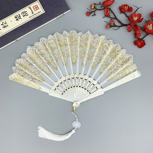 Abanico Ideal para Espectáculos de <span class=keywords><strong>Flamenco</strong></span>-Abanico Elegante <span class=keywords><strong>Flamenco</strong></span> Hecho a Mano Español con Patrones Florales - Product Image 5