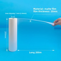 Film de plastification thermique BOPP pré-enduit brillant/mat pour formats A4/A3/A2, utilisation avec plastifieuse à rouleaux chauffante, rouleau de 31 mm x 200 m