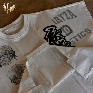 Custom T-<strong>Shirt</strong> Cotton Oversized Splicing <strong>Patchwork</strong> Boxy DTG Print Short Sleeve Uneven Rhinestone Boxy Cropped Mens T <strong>Shirt</strong> - Product Image 3