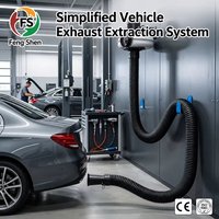 Système d'extraction compact à un ou deux tuyaux pour véhicules, économique, certifié CE ISO, pour garage