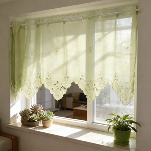 <span class=keywords><strong>Rideau</strong></span> court en dentelle rose, vert frais, pour cuisine, petite porte, fenêtre flottante, <span class=keywords><strong>armoire</strong></span>, demi-<span class=keywords><strong>rideau</strong></span> en gaze - Product Image 3