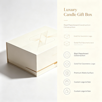 Boîte cadeau en papier décorative minimaliste personnalisée pour emballage cadeau de bougies parfumées