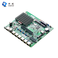 Fábrica Intel J1900 DDR3 pantalla VGA sin ventilador 6 RJ45 LAN Puerto Ethernet Pfsense servidor Firewall placa base integrada única