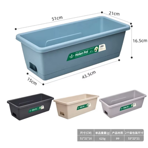 Современные длинные прямоугольные пластиковые горшки для подоконника патио веранда балкона перила Цветочные коробки для балкона - Product Image 4