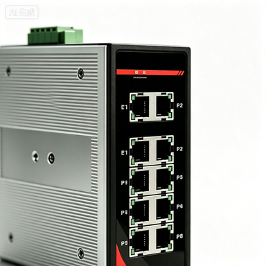 DIN Rail Mounted 8-Port Serial to Ethernet Converter, RS232 RS485 Serial Device Server for Industrial Transparent Transmission
