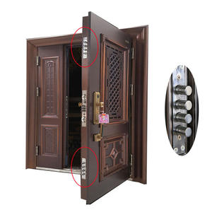 Puerta Principal Blindada <span class=keywords><strong>de</strong></span> Acero Inoxidable Reforzado <span class=keywords><strong>con</strong></span> Cerradura Inteligente, Puerta <span class=keywords><strong>de</strong></span> Entrada Principal para el Hogar, Puerta Exterior <span class=keywords><strong>de</strong></span> <span class=keywords><strong>Seguridad</strong></span> <span class=keywords><strong>con</strong></span> Pernos - Product Image 4