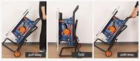 Scie à table portative pliable de 10 pouces, 2000 W, 220 V, capable de couper le bois/PVC/plastique/aluminium, avec moteur pour le travail du bois