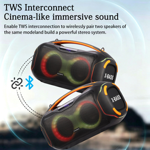 Altavoz Portátil de Alta Potencia para Exteriores, RGB, IPX6, Resistente al Agua, Recargable, con Batería Integrada, Multifuncional, para <span class=keywords><strong>Karaoke</strong></span> y Fiestas - Product Image 4