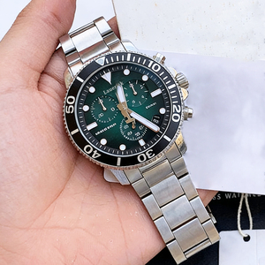 T-S Erkek Basit Para Spor Tarzı Günlük Kullanım Safir Kristal İbreli Kadran Su Geçirmez Dalış Kuvars Paslanmaz Çelik Saat - Product Image 5